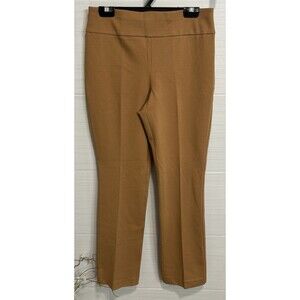 Express Camel Tan Boot High Rise Stretch Ponte Knit Pants M, Career Minimalist